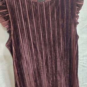 Elegant Velvet Ruffle Sleeve Top